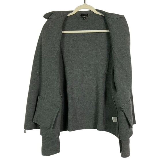 Talbots Merino Wool Zip-up Sweater/Jacket, Women's XL, Charcoal Gray - Picture 6 of 8